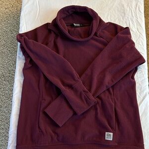 Outdoor Research Women's Burgundy Turtleneck Sweatshirt